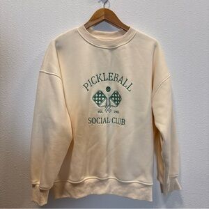 Altar’d State AS Revival Cream Pickleball Social Club Women’s Medium Crewneck